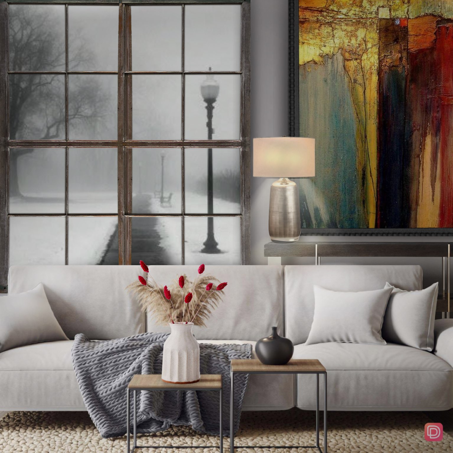 #daily #challenge #Foggy #living #gray 