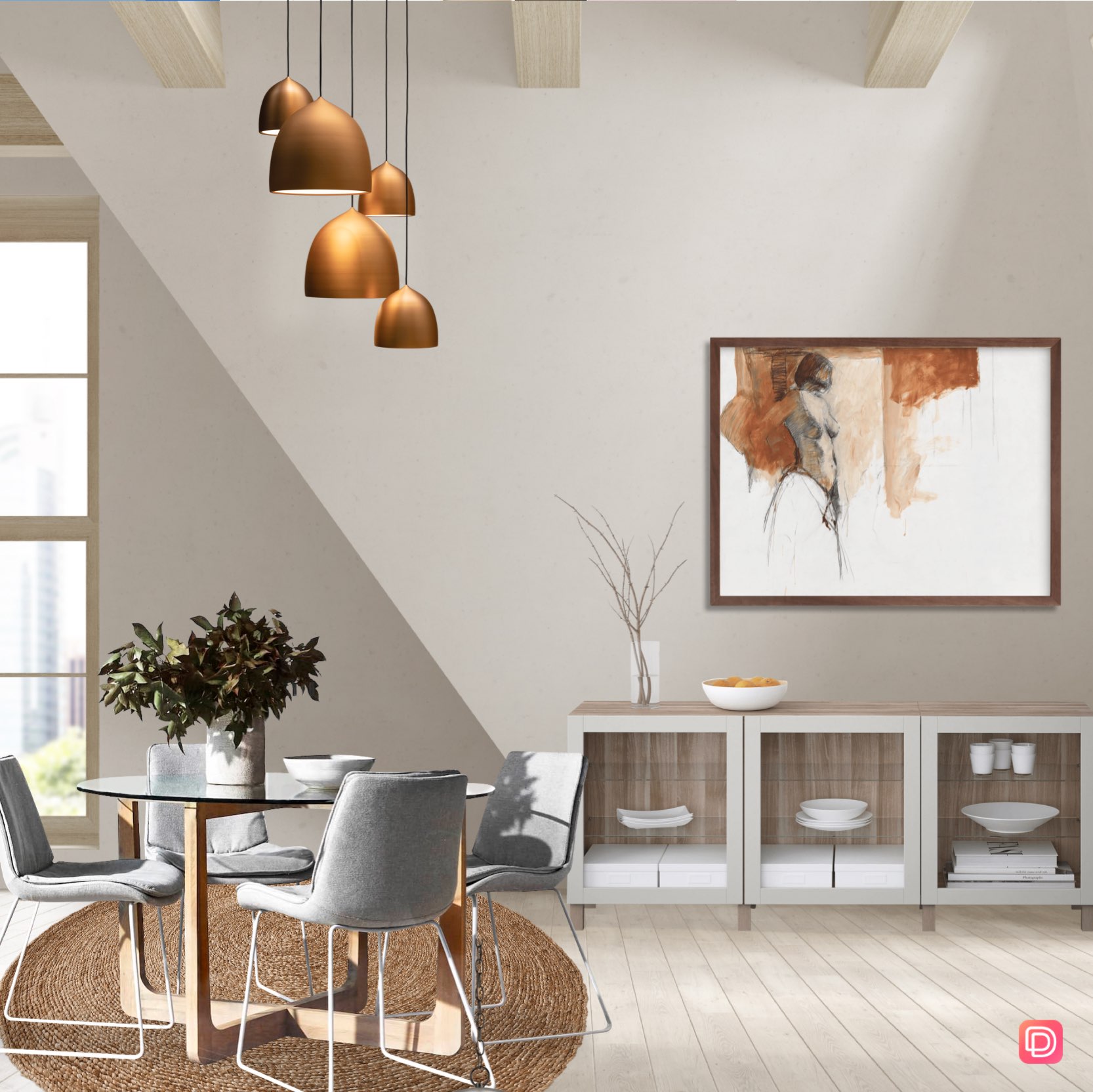 Light Meal Challenge #virtual #challenge #lightmeal #window #bright #virtualstaging #countryside #dining 