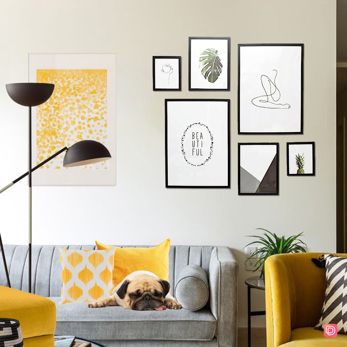 Yellow and black design :) #daily #challenge #modernart #living #arts 