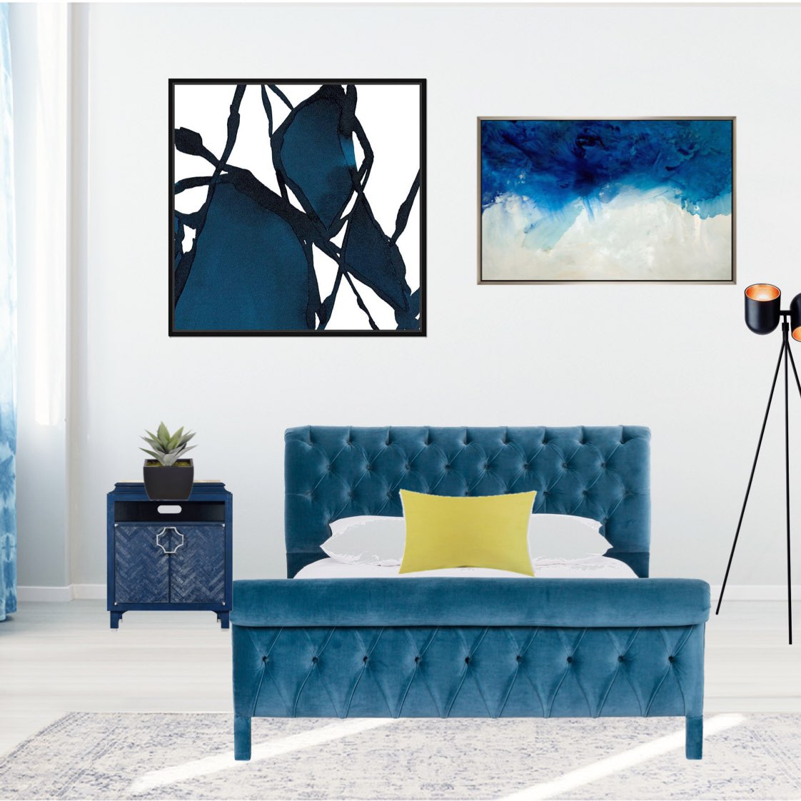 #classic #challenge #aftergetoffwork #bedroom #blue #bed 