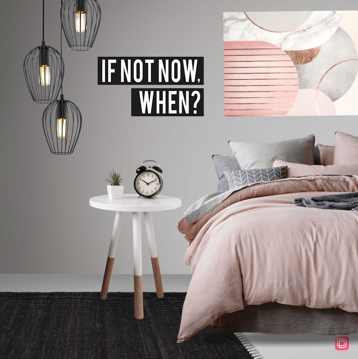 Pink and black design :) #limited #requirement #challenge #blackandwhite #urbanlife #bedroom 
