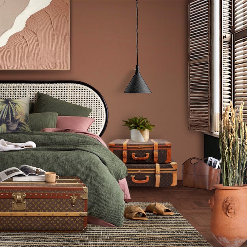 #classic #challenge #terracotta #red #bedroom 
