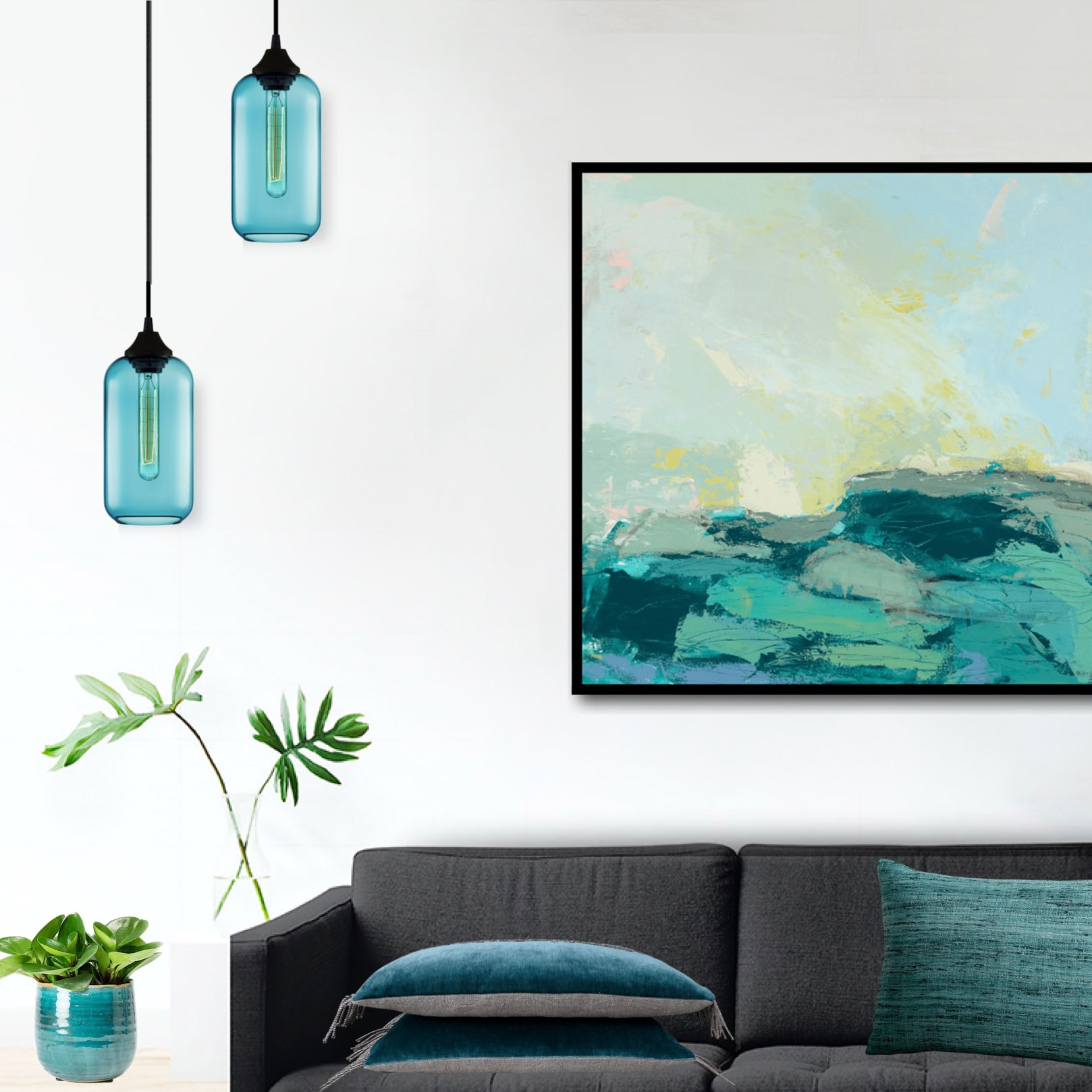 💚💙 #newuser #challenge #imnew #hello #startyourjourney #bluegreen #blue #green #plants #turquoise #living