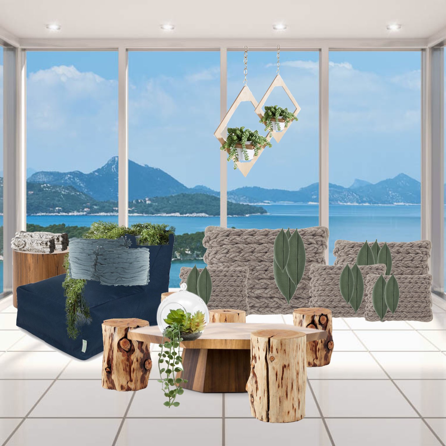 I worked so hard on this- here it is! I would like to present to you my new nature themed relaxation area. Hope you like it!