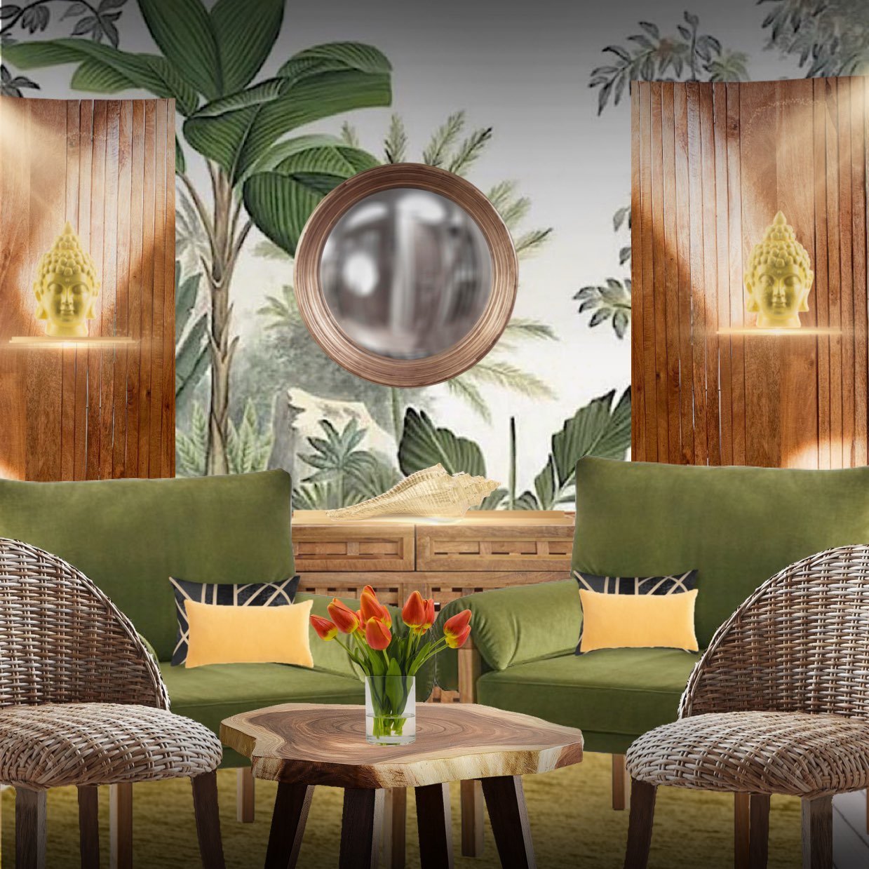  #decormattersdesign  #living  #green 