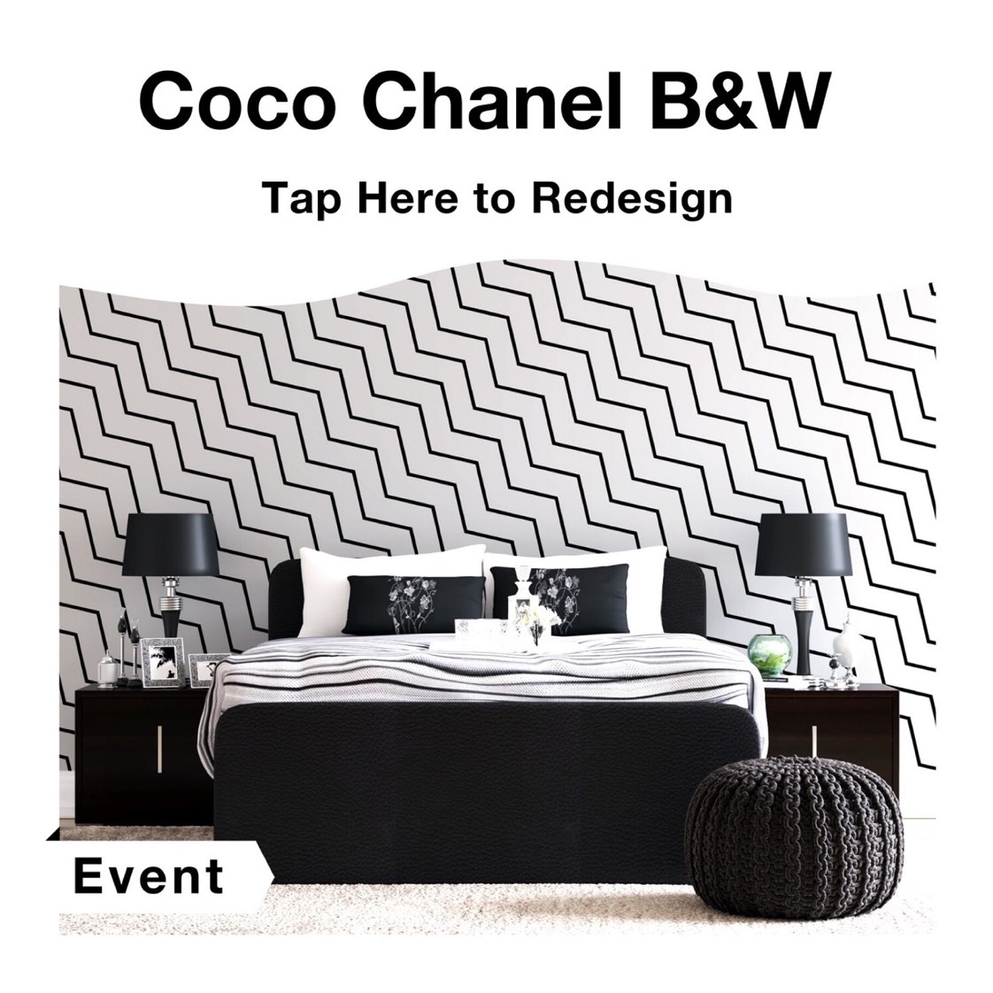 Coco Chanel B&W
"Coco Chanel & Igor Stravinsky" is the perfect film for those who dream in black and white. The interiors put the classic color combo to work, while the use of interesting patterns and shapes keeps the design from feeling stagnant. Today, let's try to create designs based on the inspiration from the film.

Tips: Upload black and white wallpaper from MyDecor

#decormattersdesign #event #movieevent #cocochanel #blackandwhite